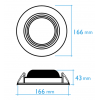 Downlight con LED COB 10 W 230 V blanco frio